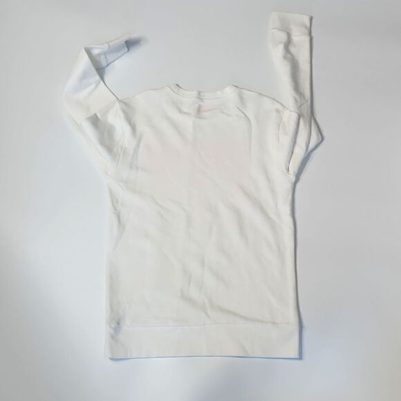 Crewcuts Everyday Girls Tween cozy white grahic pop color sweatshirt - Picture 4 of 9